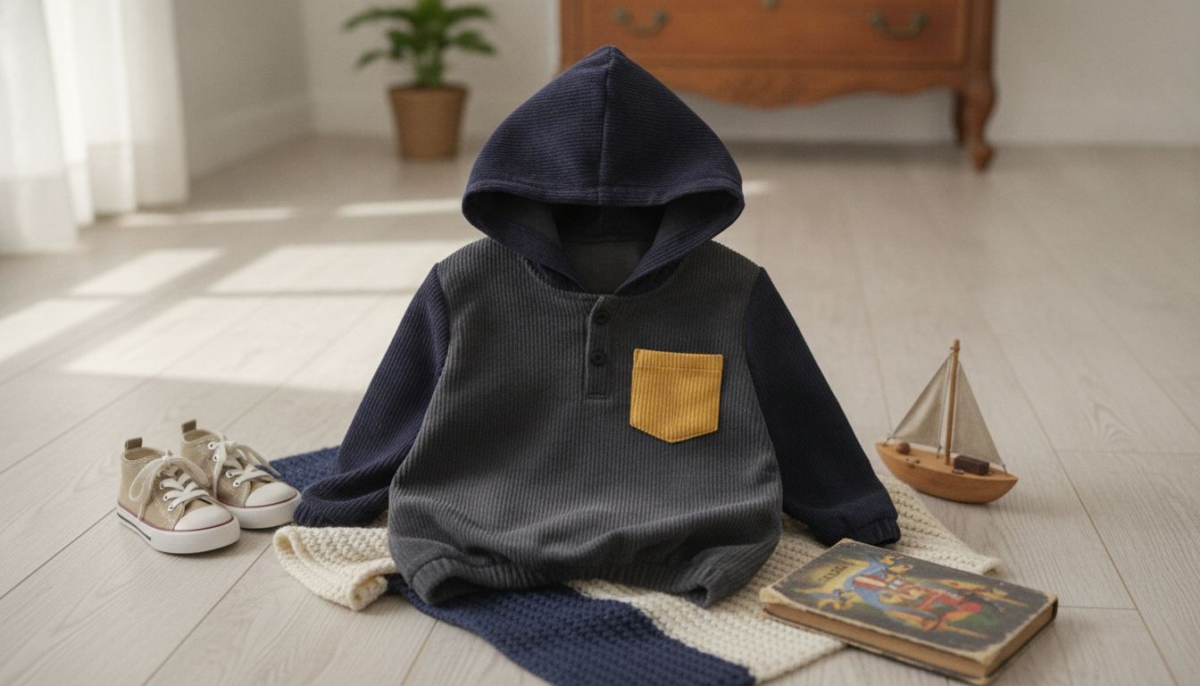Boys' Corduroy Hoodie Pullover: Polished, Cozy Layer