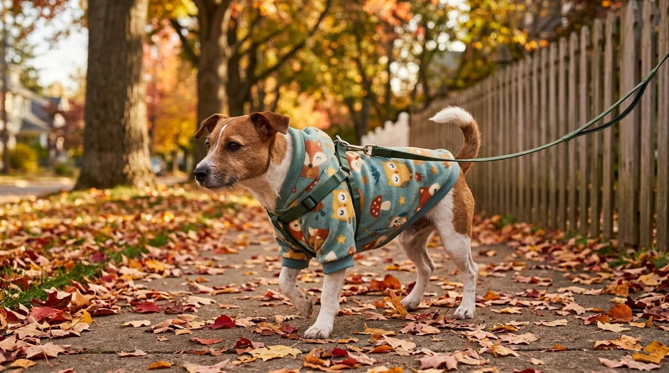 Cozy Cartoon Dog Hoodie for Autumn Walks & Lounging