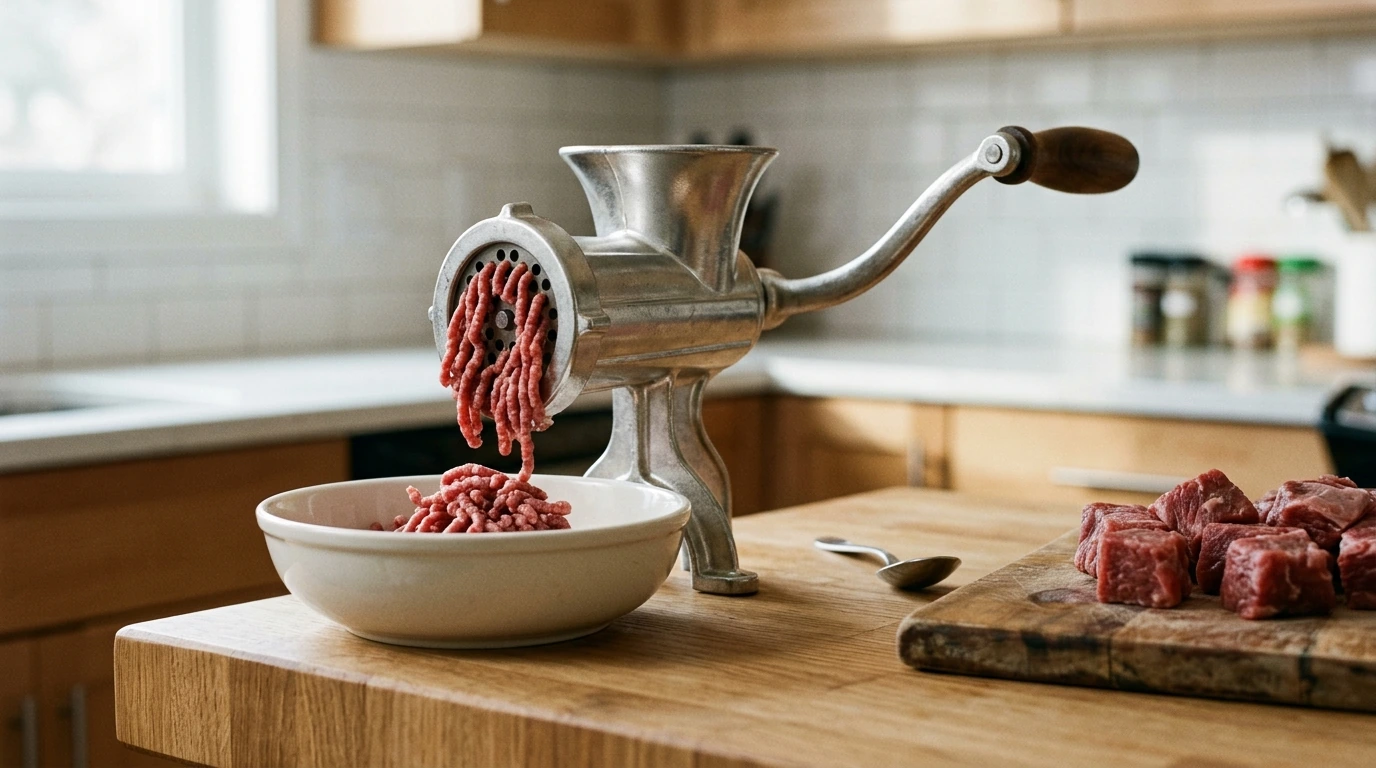Clamp-On Manual Stainless Meat Grinder: Better Mince