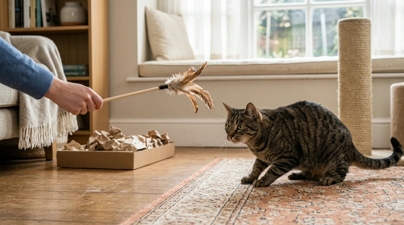 Indoor Cat Enrichment: DIY Toys & Daily Play Routine