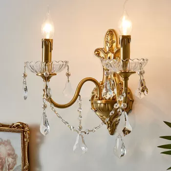 Copper & Crystal French Retro Wall Sconce Styling Guide